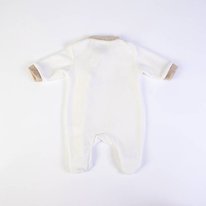 FS Baby - Baby kruippakje Hert – Velours met Voetjes & Drukknoopsluiting