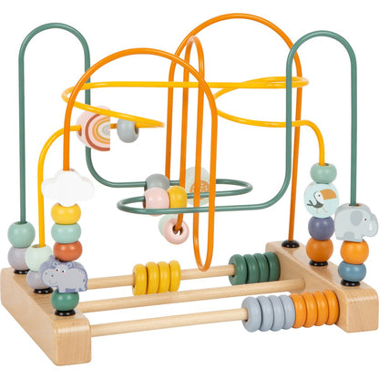 Houten kralendoolhof Safari | Educatief Motoriekspeelgoed voor Baby’s & Peuters