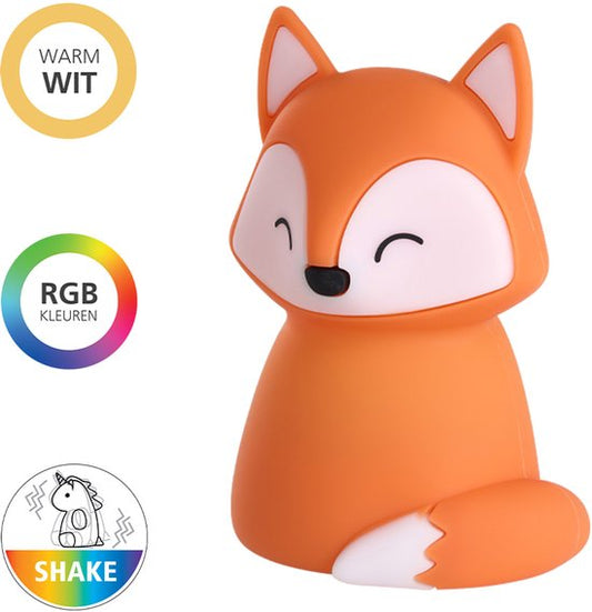 EGLO Castellino Vos Nachtlampje | Draadloos Oplaadbaar LED Nachtlamp voor Baby & Kind
