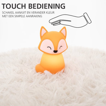 EGLO Castellino Vos Nachtlampje | Draadloos Oplaadbaar LED Nachtlamp voor Baby & Kind
