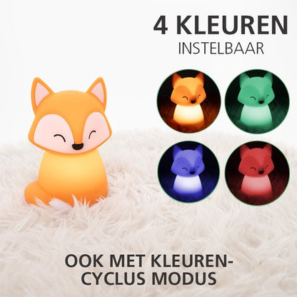 EGLO Castellino Vos Nachtlampje | Draadloos Oplaadbaar LED Nachtlamp voor Baby & Kind