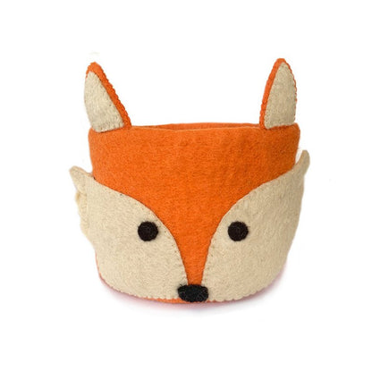 Schattig mandje van een vos in oranje tinten. Heel leuk voor bijvoorbeeld babysokjes of speelgoedjes.