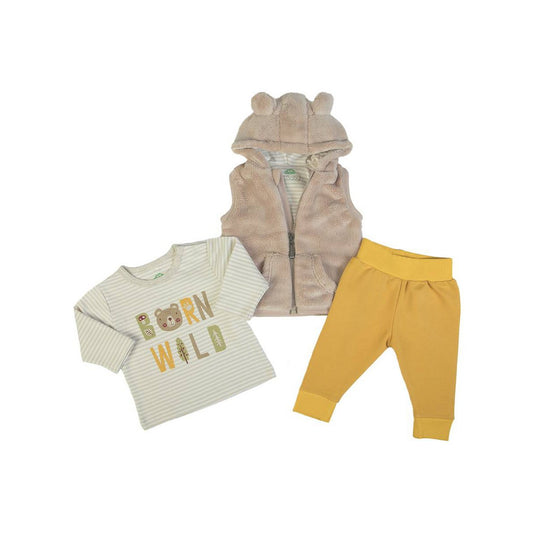 FS Baby - 3-delige Babyset “Born Wild” met Teddy Vestje