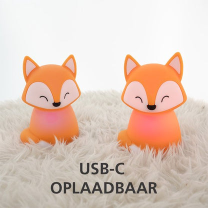 EGLO Castellino Vos Nachtlampje | Draadloos Oplaadbaar LED Nachtlamp voor Baby & Kind